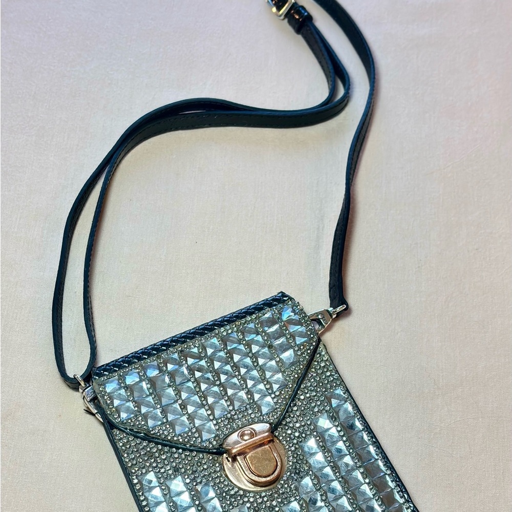 Embellished Metallic Stud Crossbody - Picture 3 of 6